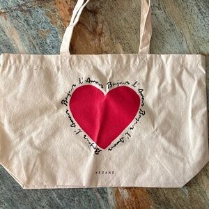 Sézane Bonjour l’Amour Tote Bag
